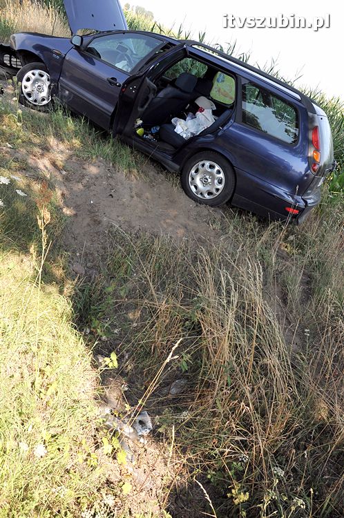 Cudem uniknęli zderzenia z przydrożnym drzewem
