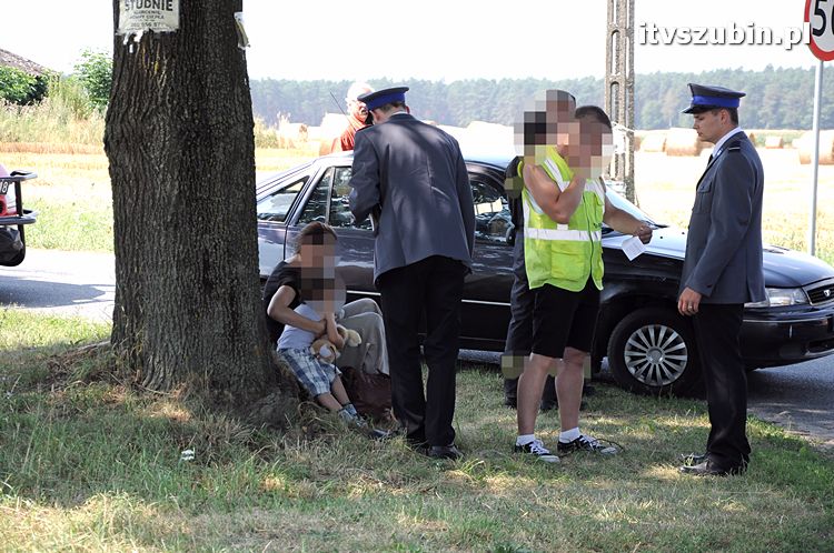 Cudem uniknęli zderzenia z przydrożnym drzewem