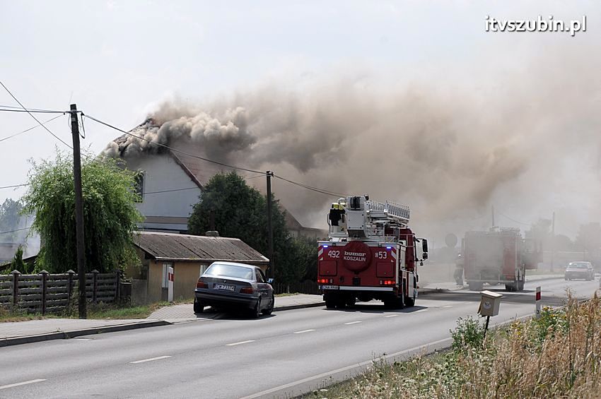 Pożar poddasza w Wolwarku