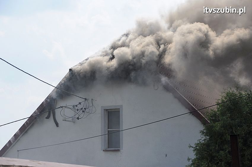 Pożar poddasza w Wolwarku