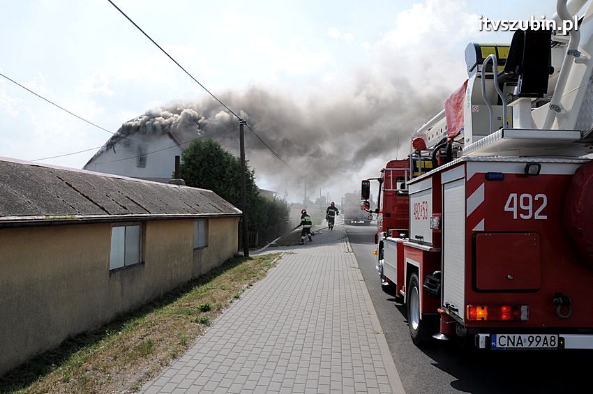 Pożar poddasza w Wolwarku