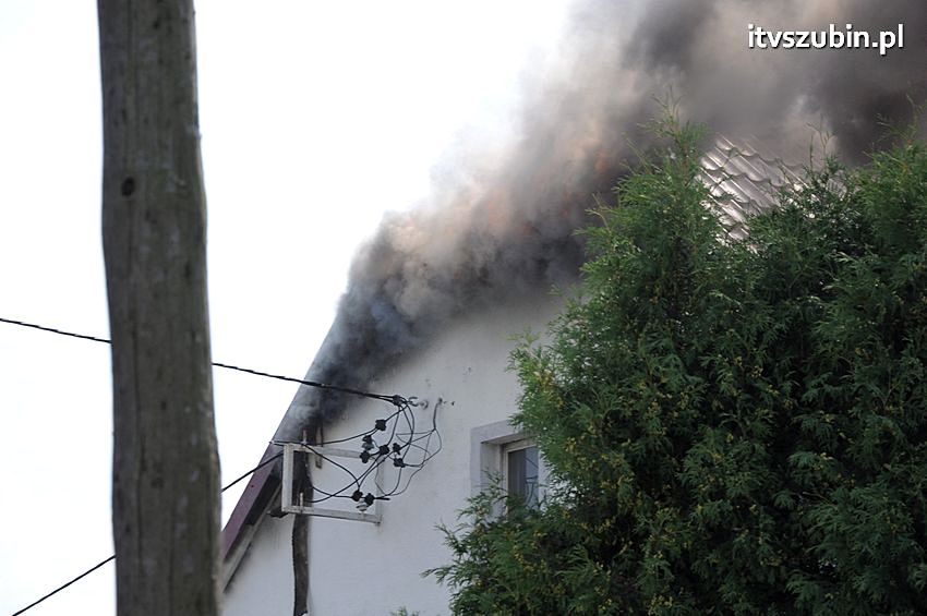 Pożar poddasza w Wolwarku