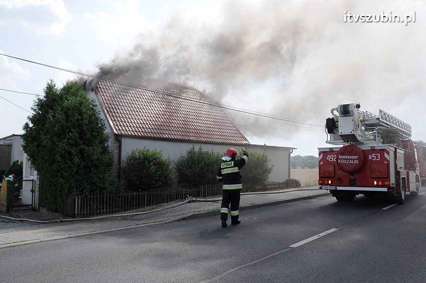 Pożar poddasza w Wolwarku