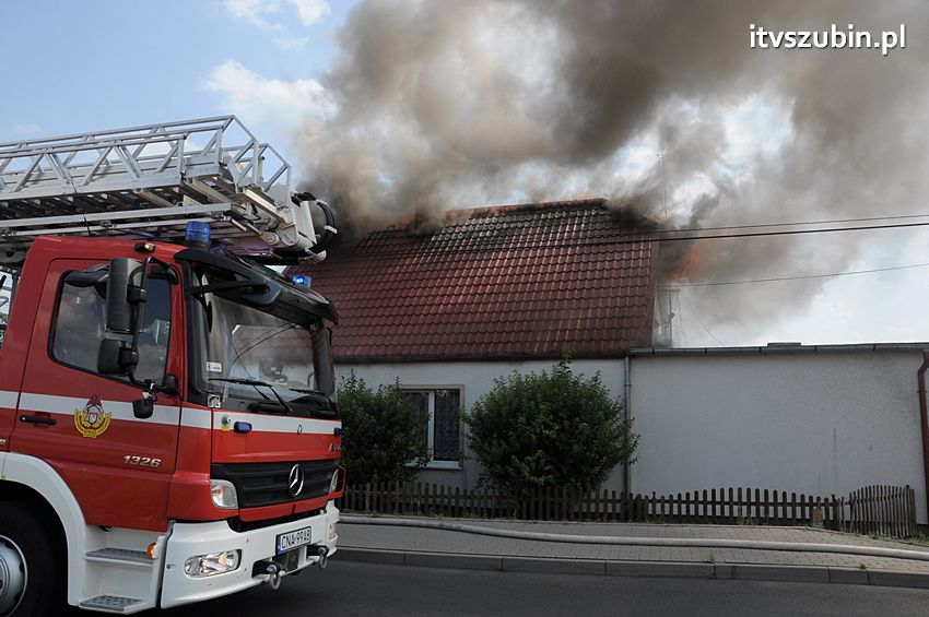 Pożar poddasza w Wolwarku
