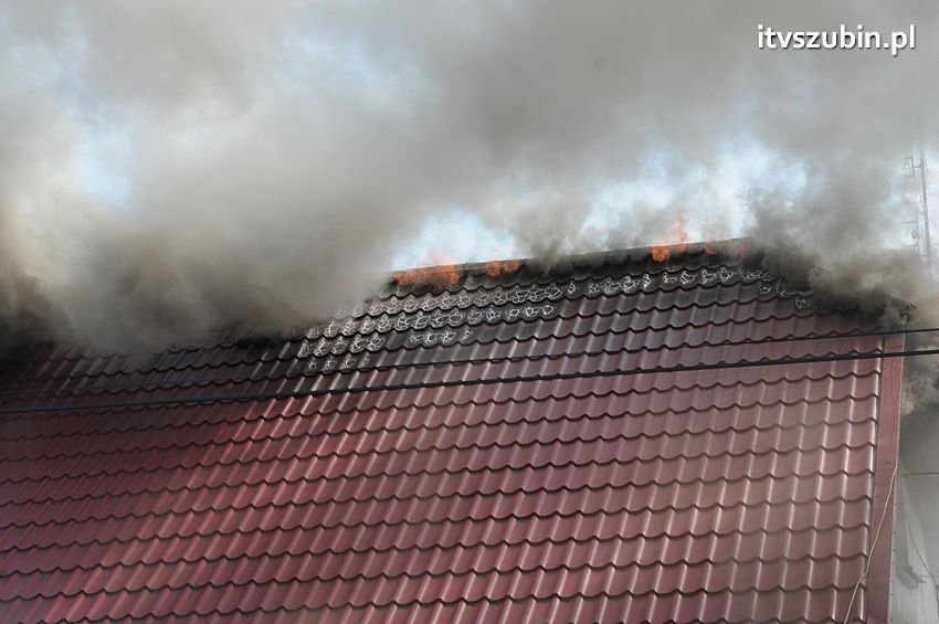 Pożar poddasza w Wolwarku