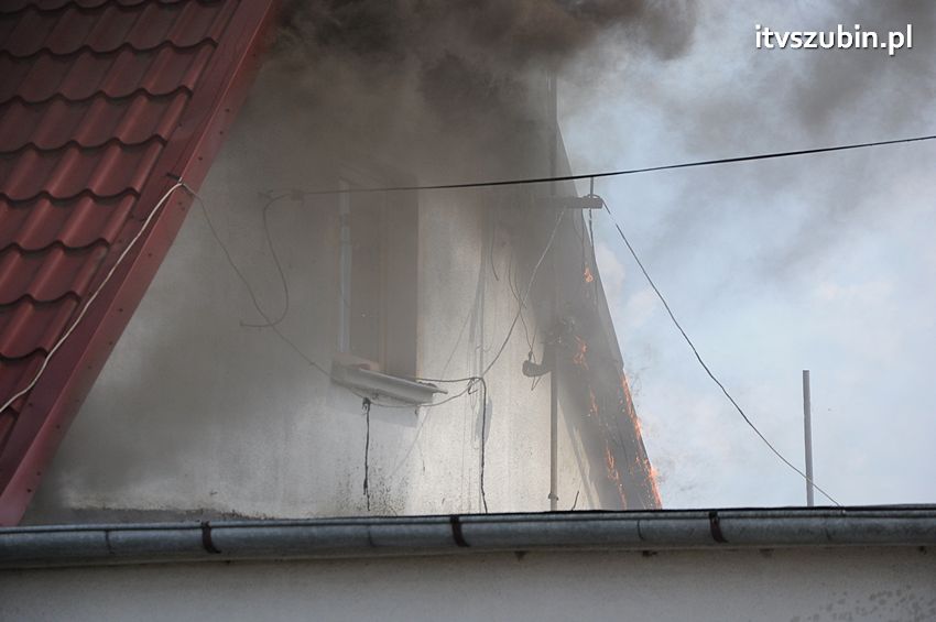 Pożar poddasza w Wolwarku