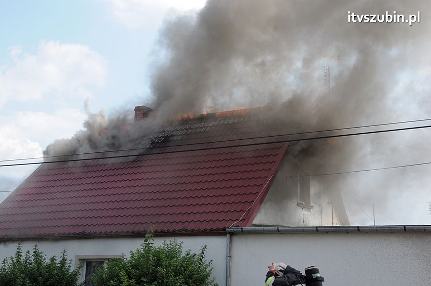 Pożar poddasza w Wolwarku