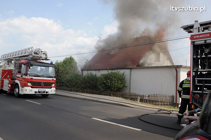 Pożar poddasza w Wolwarku
