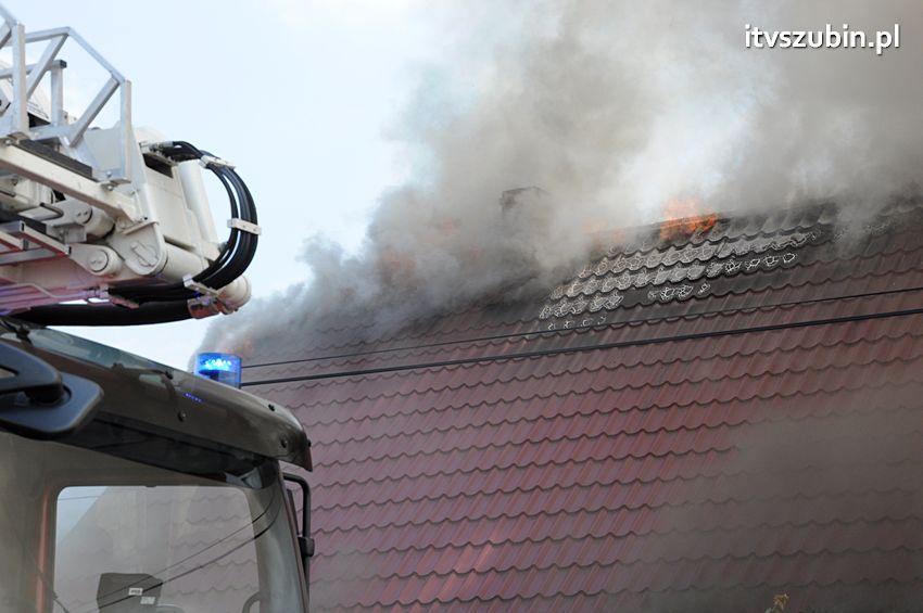 Pożar poddasza w Wolwarku