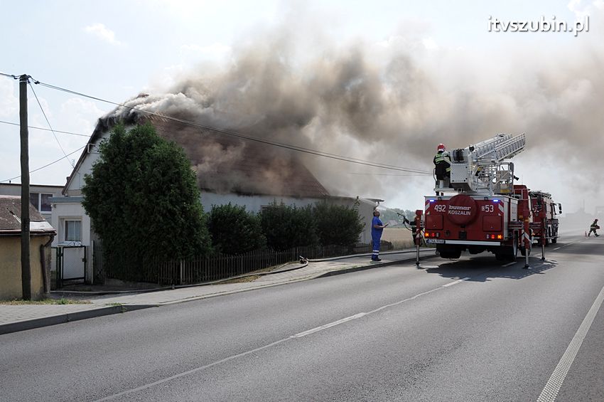 Pożar poddasza w Wolwarku