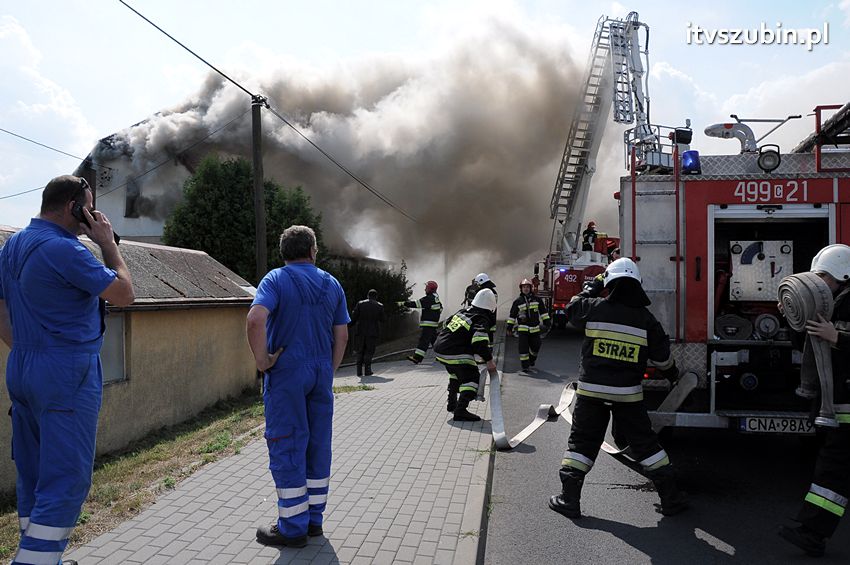 Pożar poddasza w Wolwarku