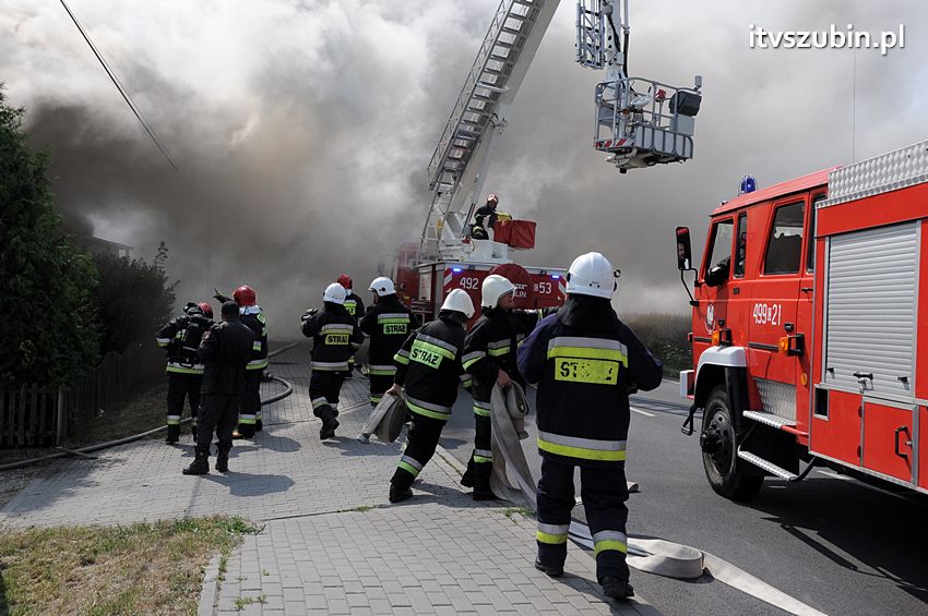 Pożar poddasza w Wolwarku