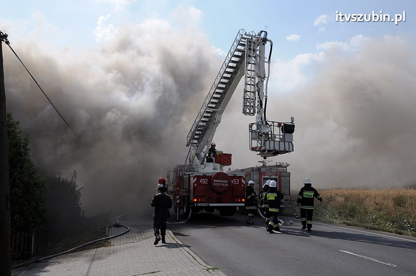 Pożar poddasza w Wolwarku