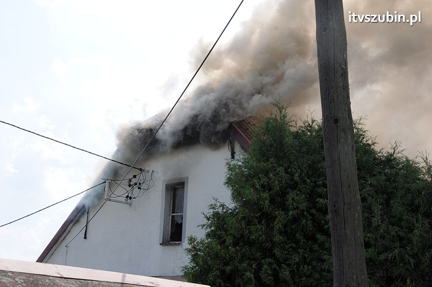 Pożar poddasza w Wolwarku