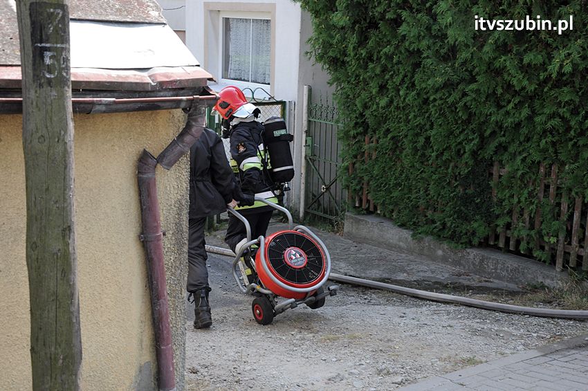 Pożar poddasza w Wolwarku