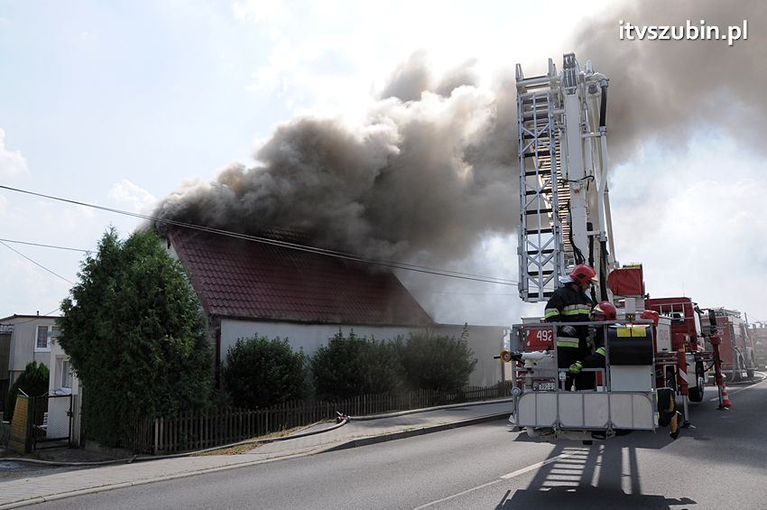 Pożar poddasza w Wolwarku
