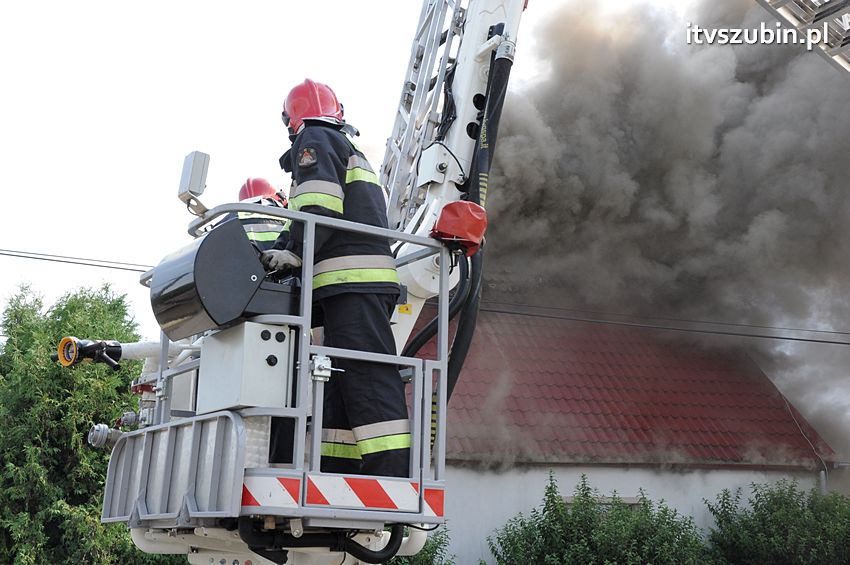 Pożar poddasza w Wolwarku