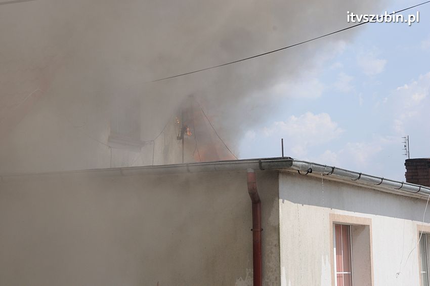 Pożar poddasza w Wolwarku