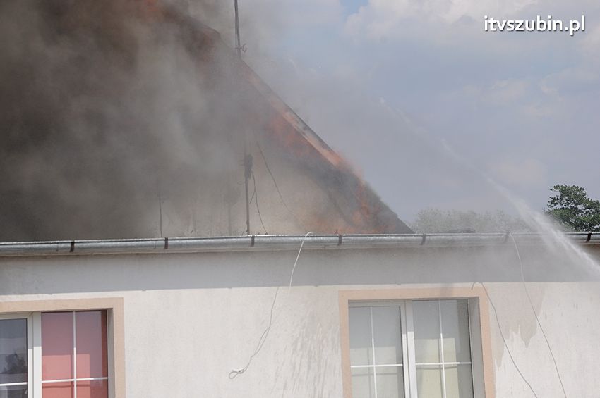 Pożar poddasza w Wolwarku