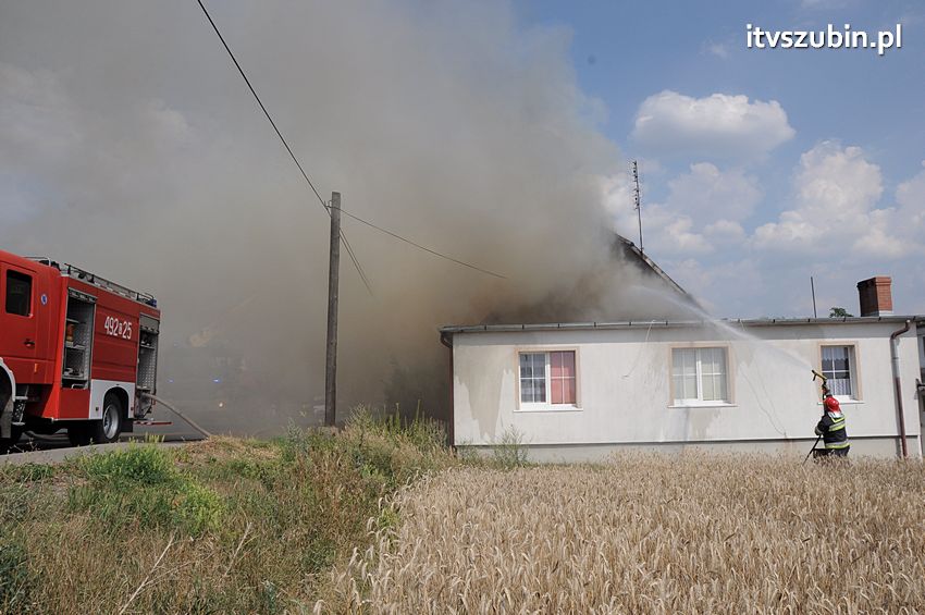 Pożar poddasza w Wolwarku