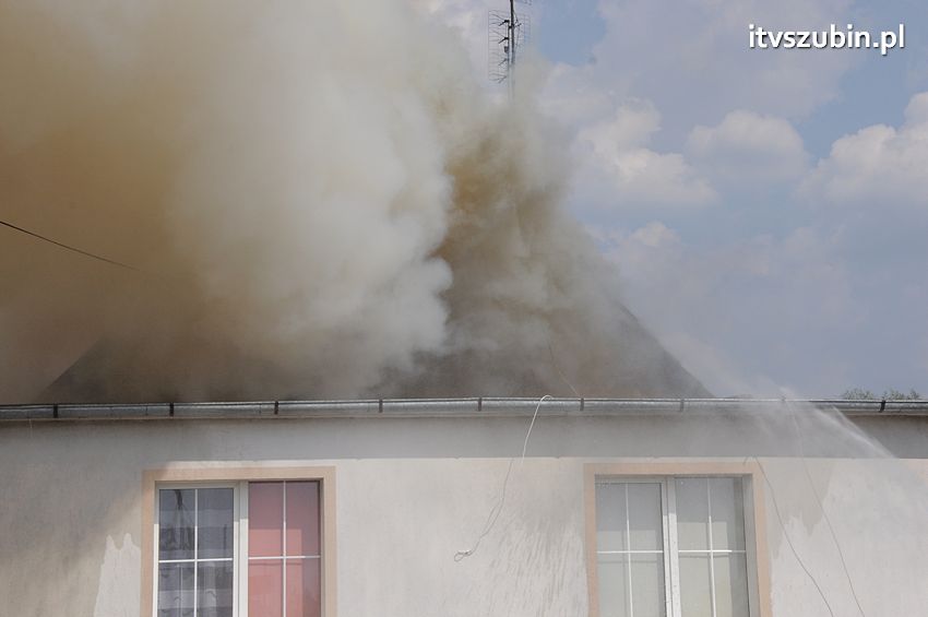 Pożar poddasza w Wolwarku