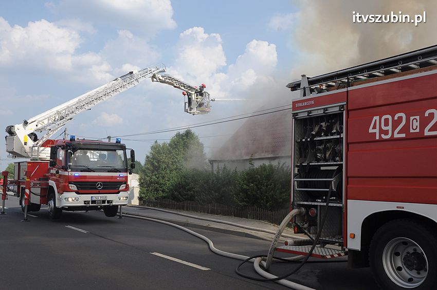 Pożar poddasza w Wolwarku