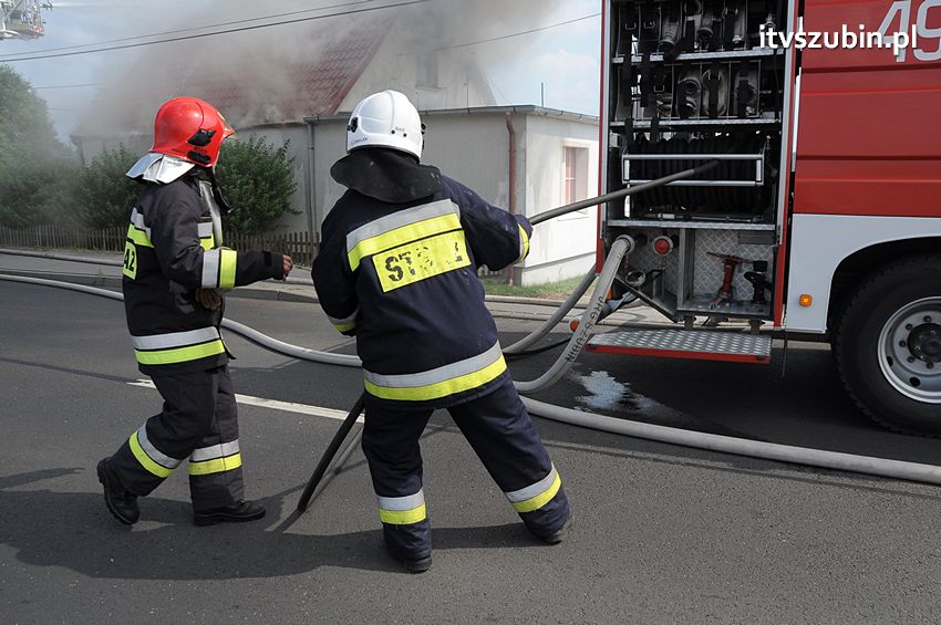Pożar poddasza w Wolwarku