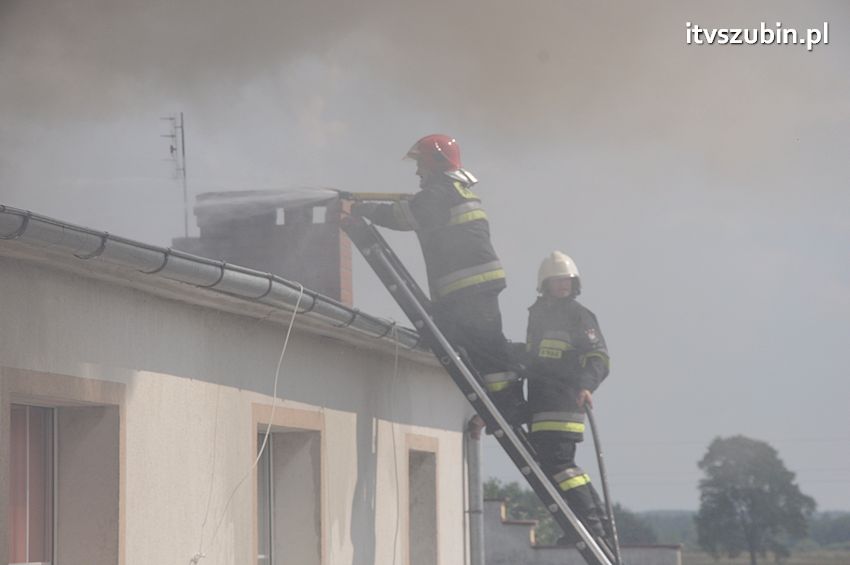 Pożar poddasza w Wolwarku