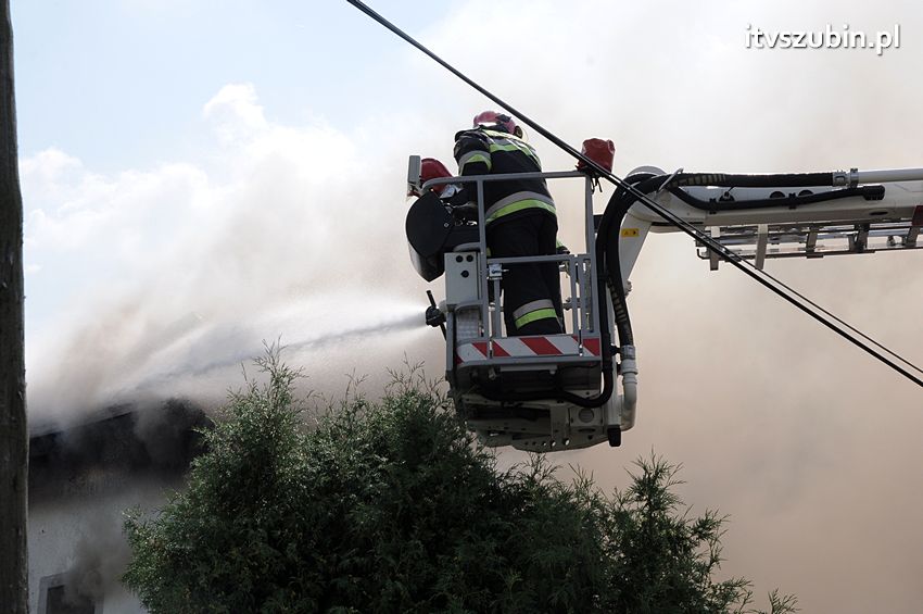Pożar poddasza w Wolwarku