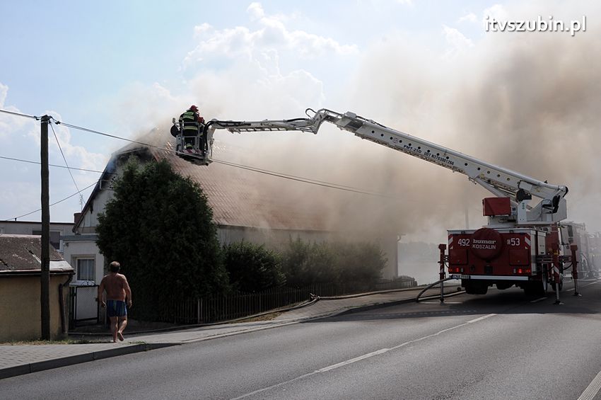 Pożar poddasza w Wolwarku