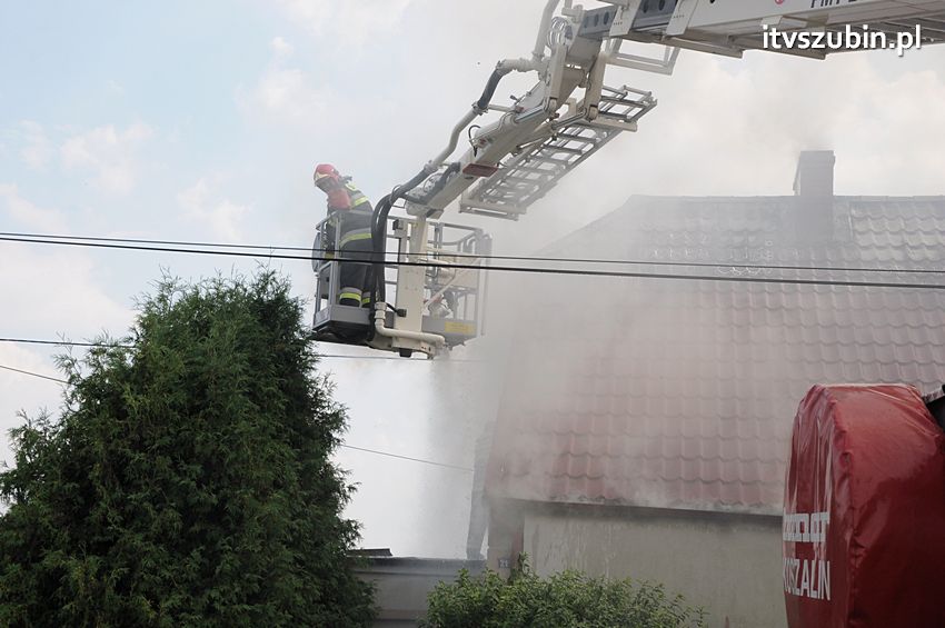 Pożar poddasza w Wolwarku