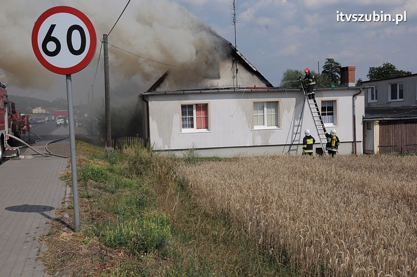 Pożar poddasza w Wolwarku