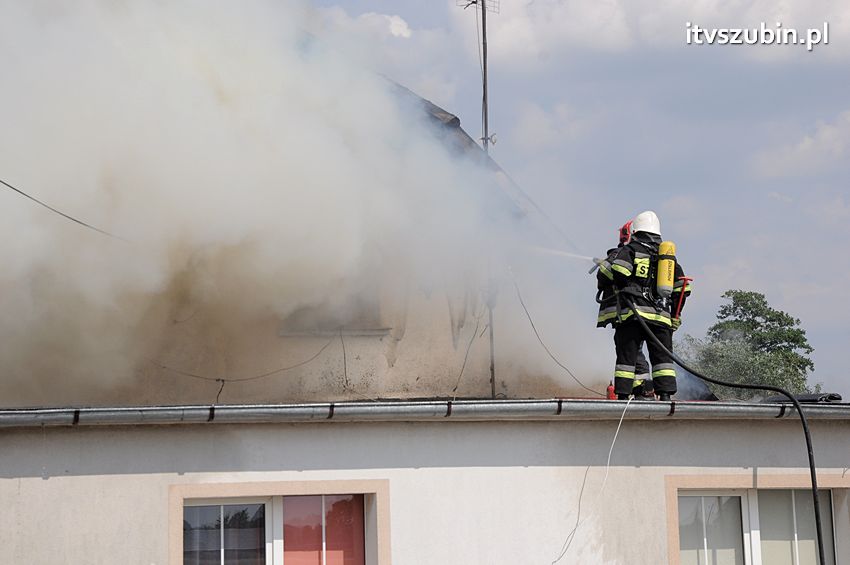 Pożar poddasza w Wolwarku