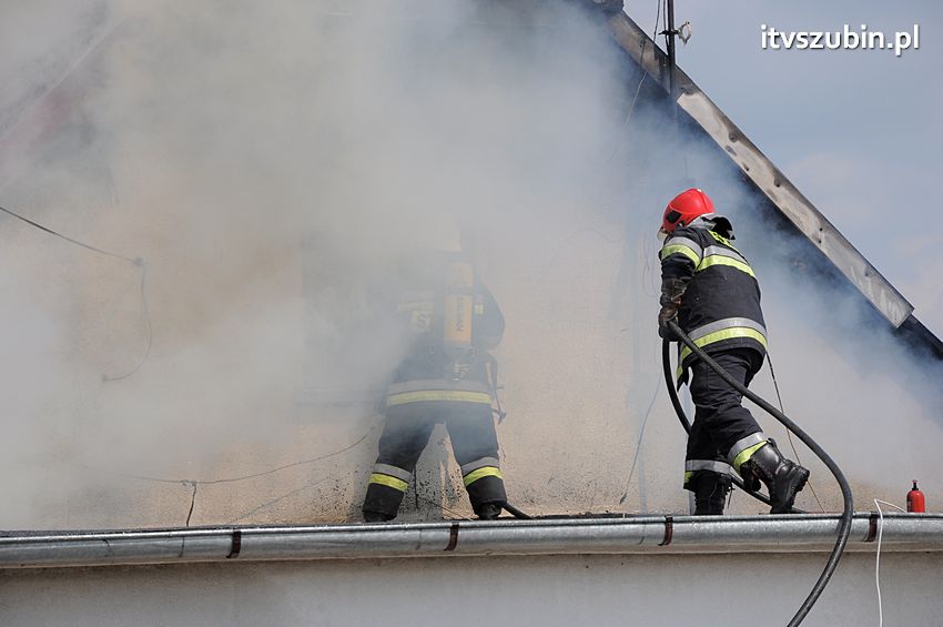 Pożar poddasza w Wolwarku