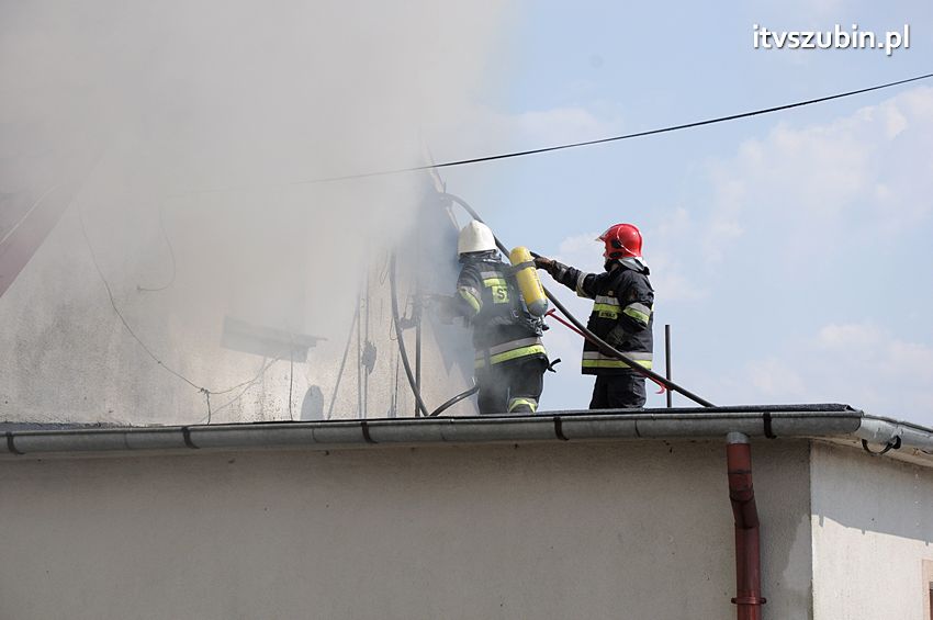 Pożar poddasza w Wolwarku