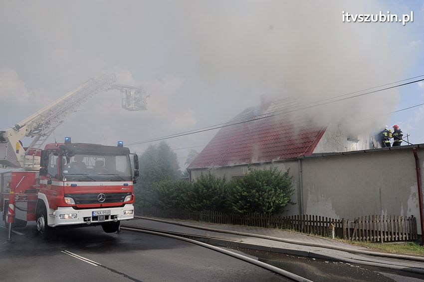 Pożar poddasza w Wolwarku
