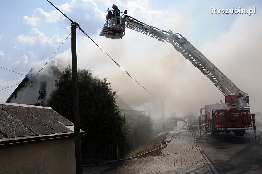 Pożar poddasza w Wolwarku