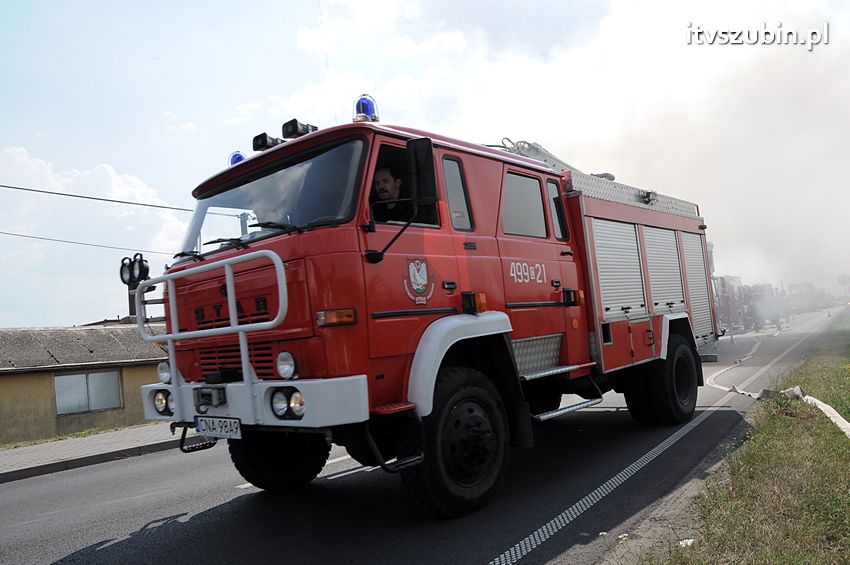 Pożar poddasza w Wolwarku