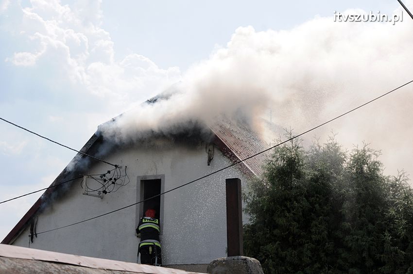 Pożar poddasza w Wolwarku