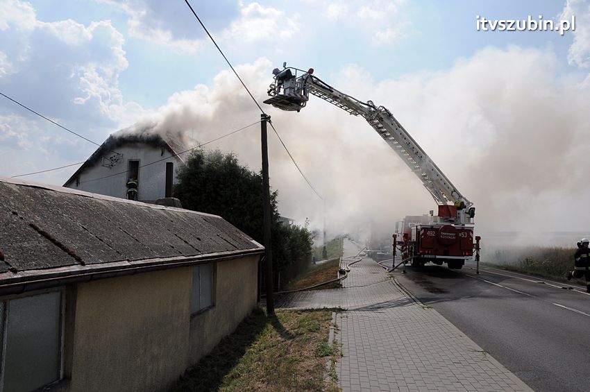 Pożar poddasza w Wolwarku