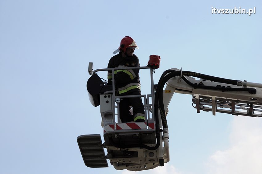 Pożar poddasza w Wolwarku