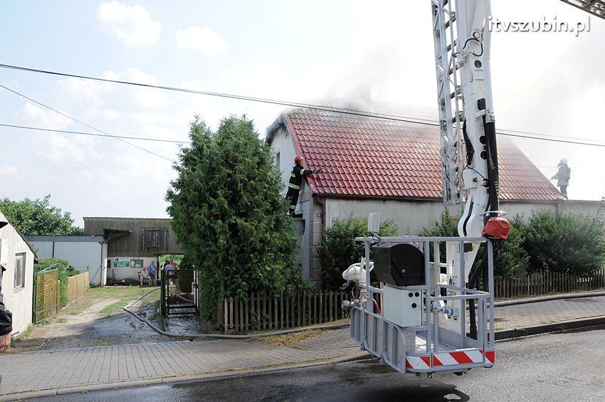 Pożar poddasza w Wolwarku