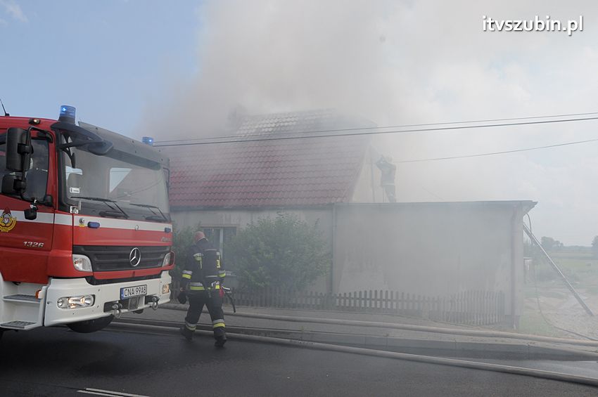Pożar poddasza w Wolwarku