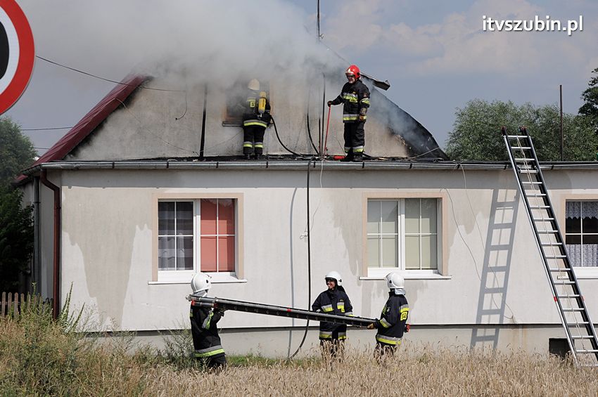 Pożar poddasza w Wolwarku