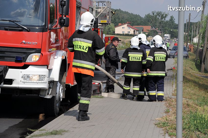 Pożar poddasza w Wolwarku