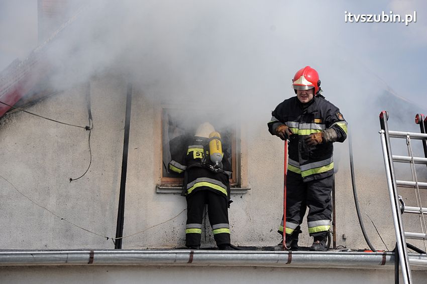 Pożar poddasza w Wolwarku