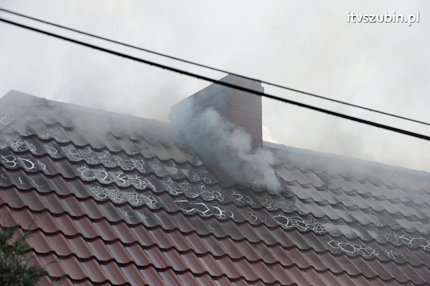 Pożar poddasza w Wolwarku