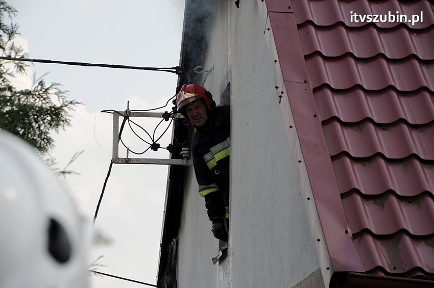 Pożar poddasza w Wolwarku