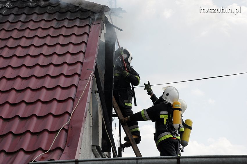 Pożar poddasza w Wolwarku