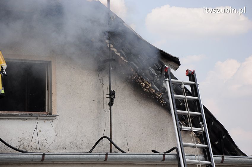 Pożar poddasza w Wolwarku